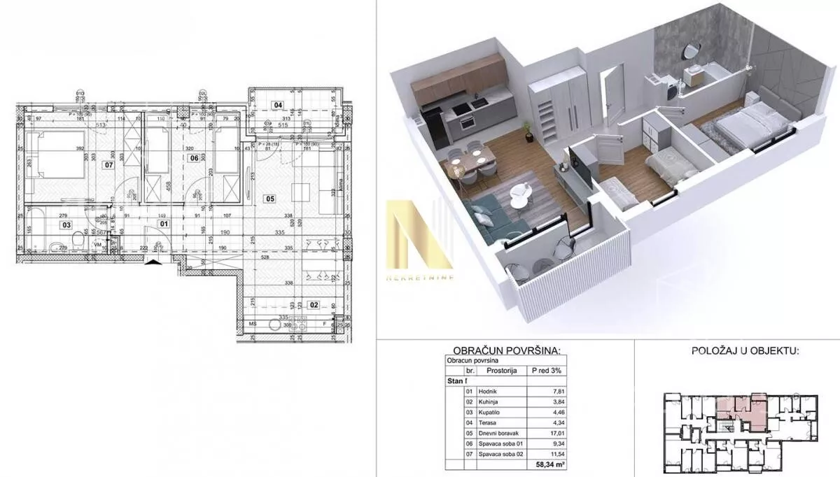 Trosoban stan | 4zida