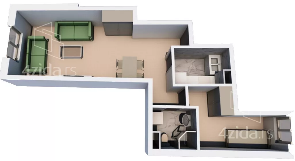 Jednoiposoban stan | 4zida