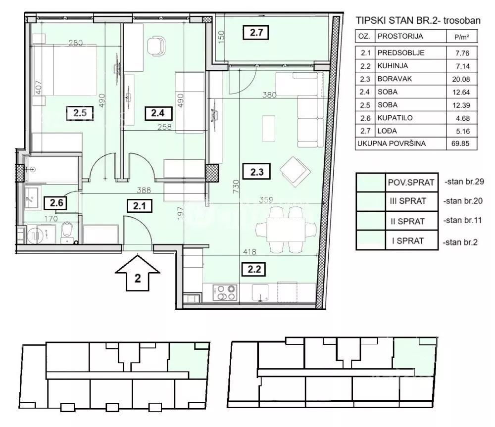 Trosoban stan | 4zida