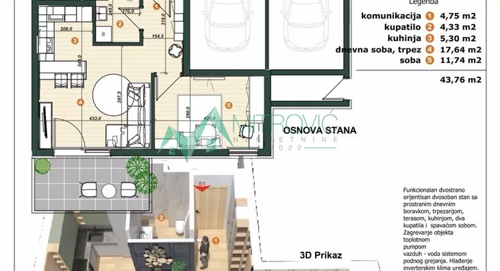 Jednoiposoban stan | 4zida