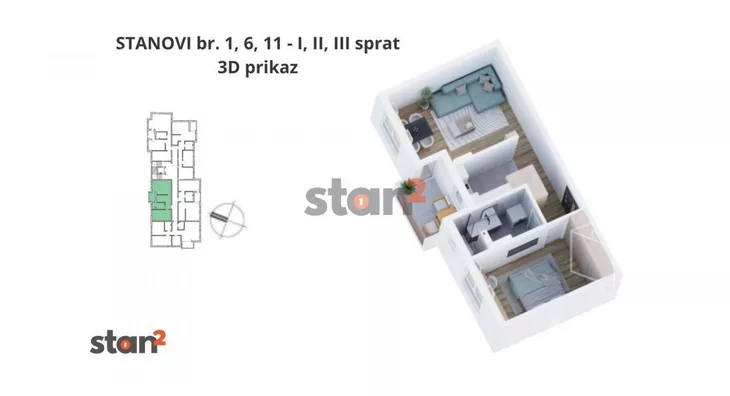 Jednoiposoban stan | 4zida