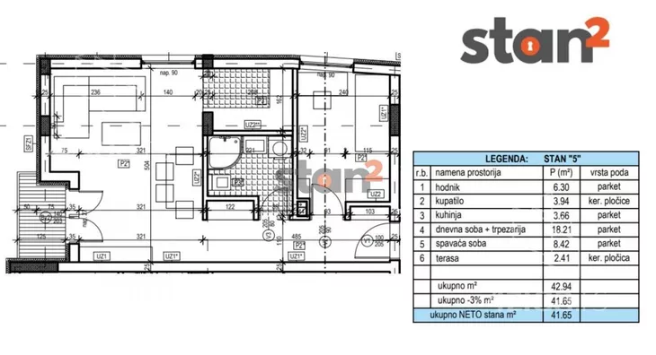 Jednoiposoban stan | 4zida