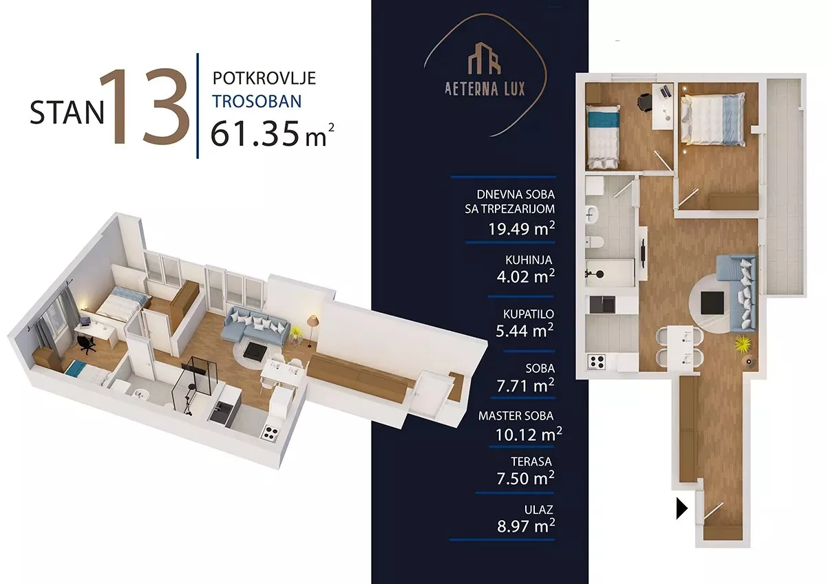 Trosoban stan | 4zida