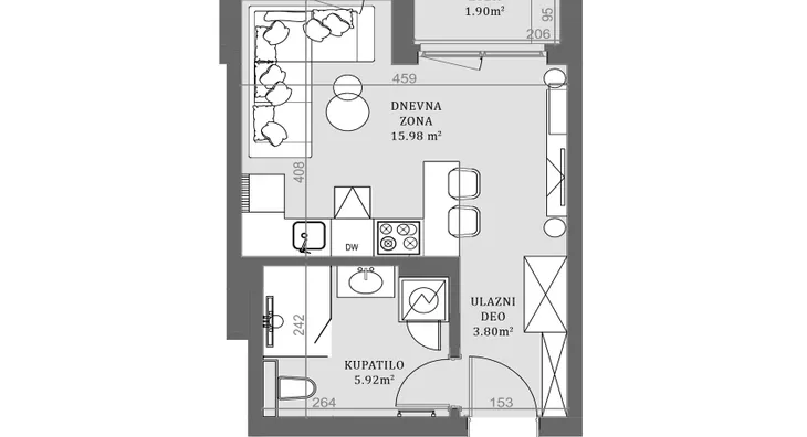 Jednosoban stan | 4zida