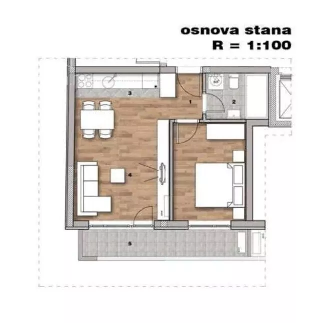 Jednoiposoban stan | 4zida
