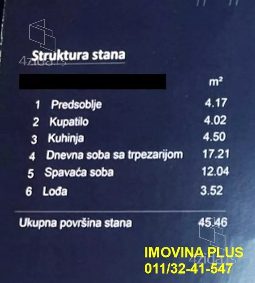 Jednoiposoban stan | 4zida
