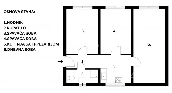 Trosoban stan | 4zida
