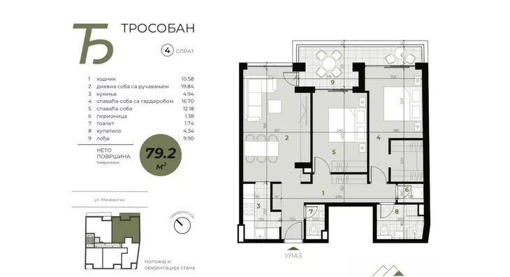 Trosoban stan | 4zida