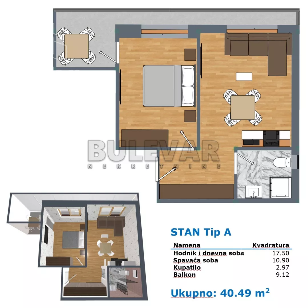Jednoiposoban stan | 4zida