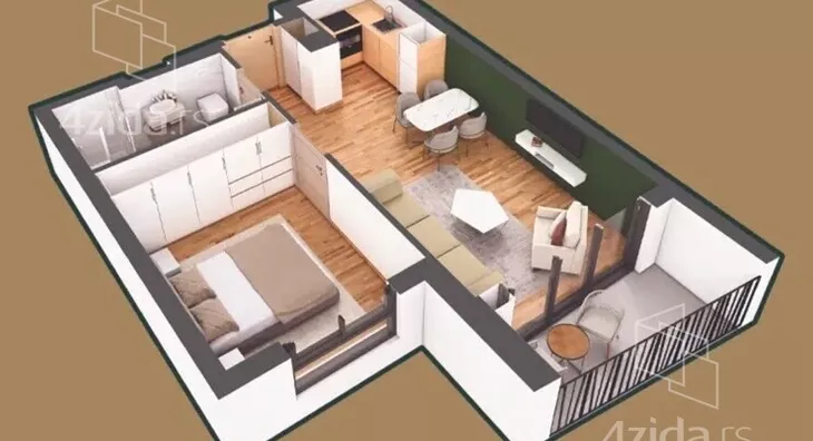 Jednosoban stan | 4zida