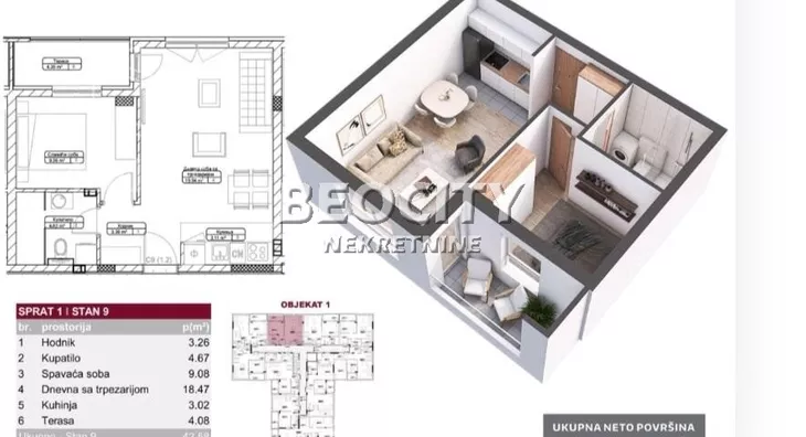 Dvosoban stan | 4zida