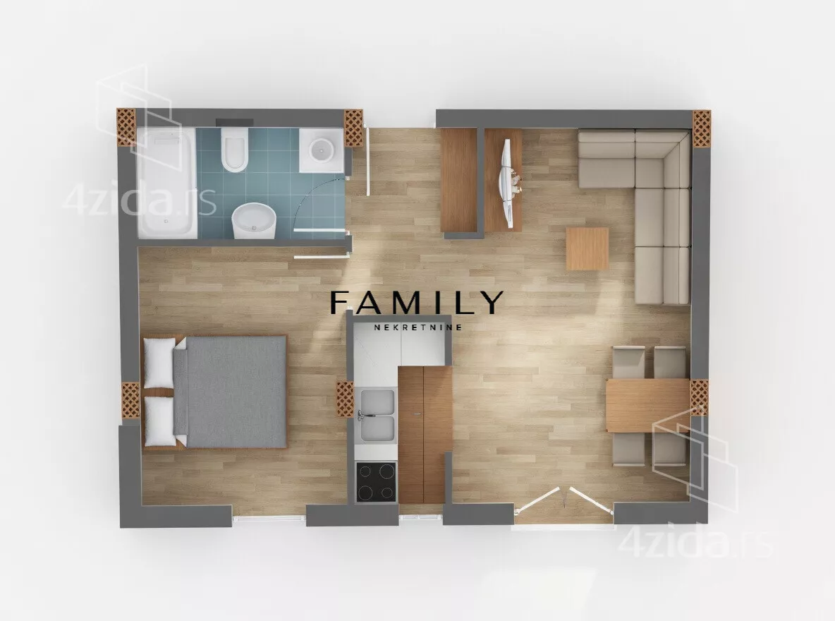 Jednoiposoban stan | 4zida