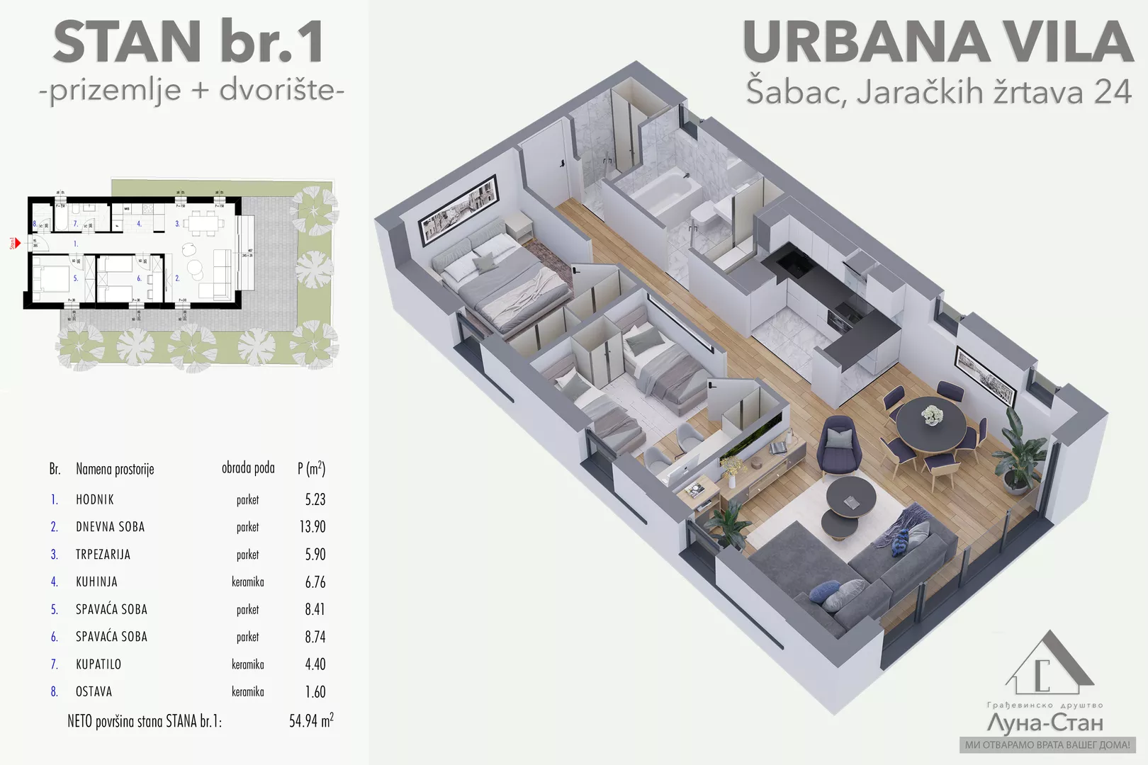 Trosoban stan | 4zida