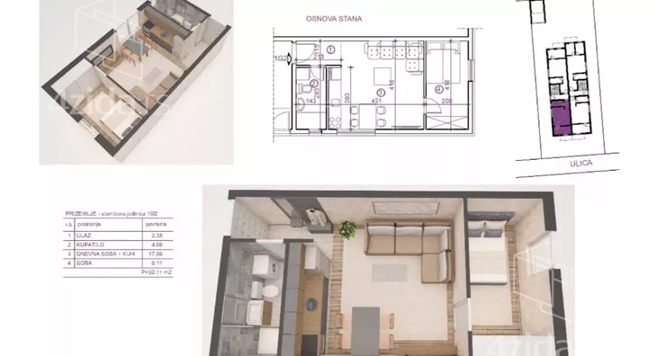 Jednoiposoban stan | 4zida