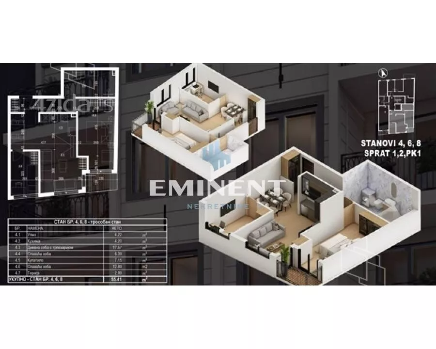 Dvoiposoban stan | 4zida