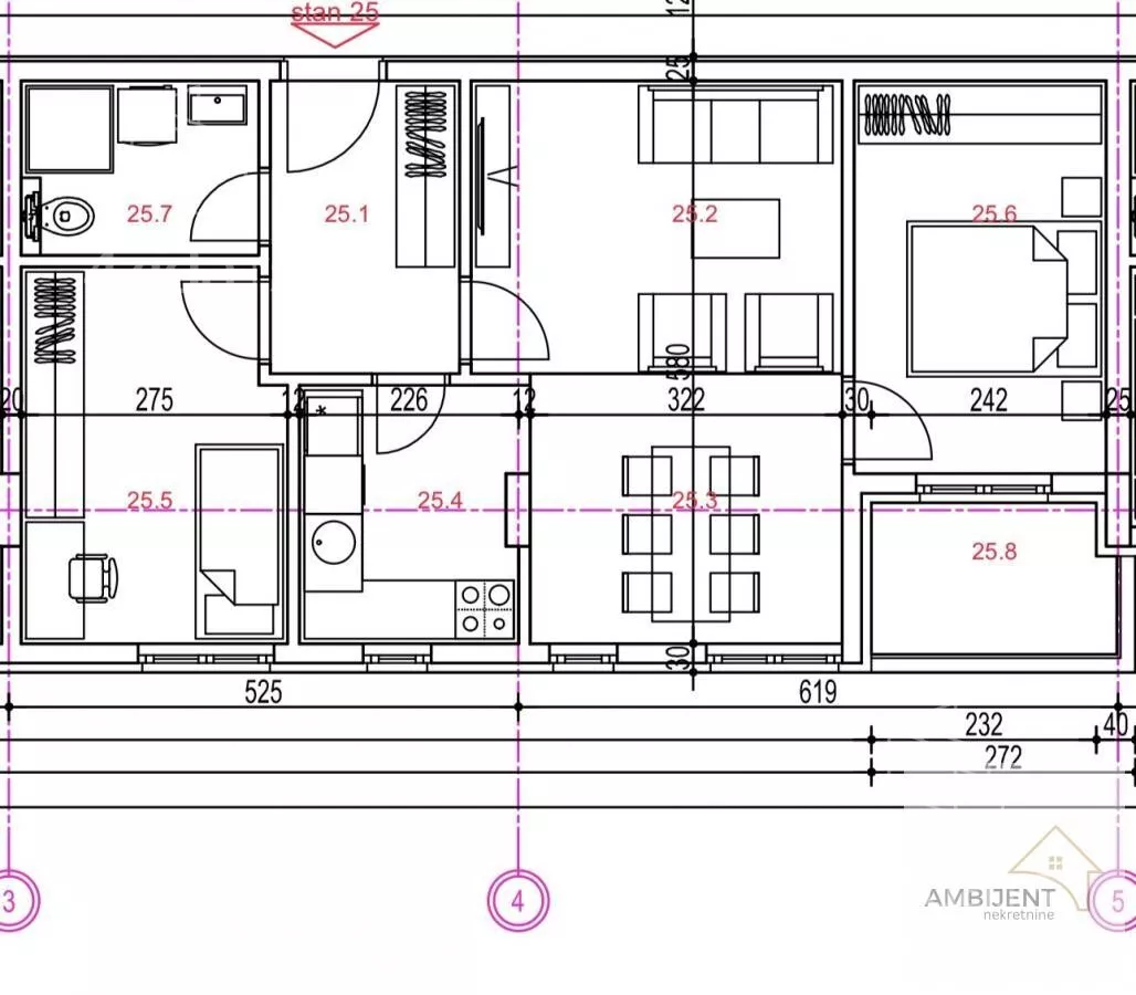 Trosoban stan | 4zida