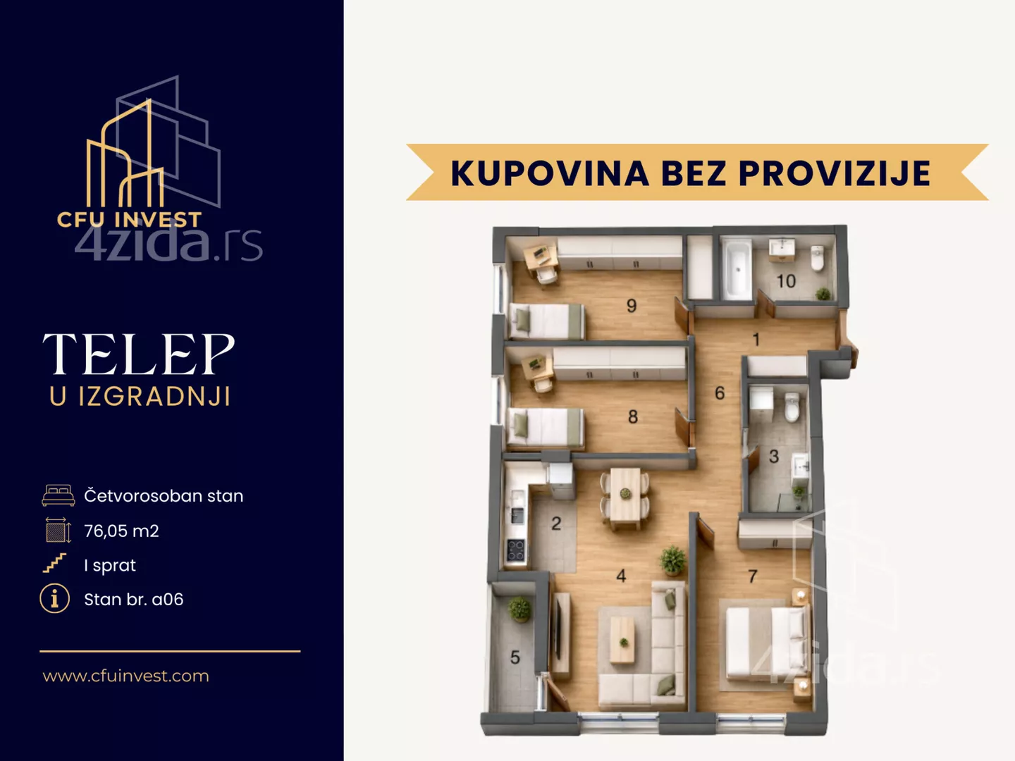 Četvorosoban stan | 4zida