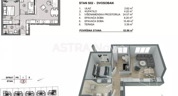 Dvosoban stan | 4zida