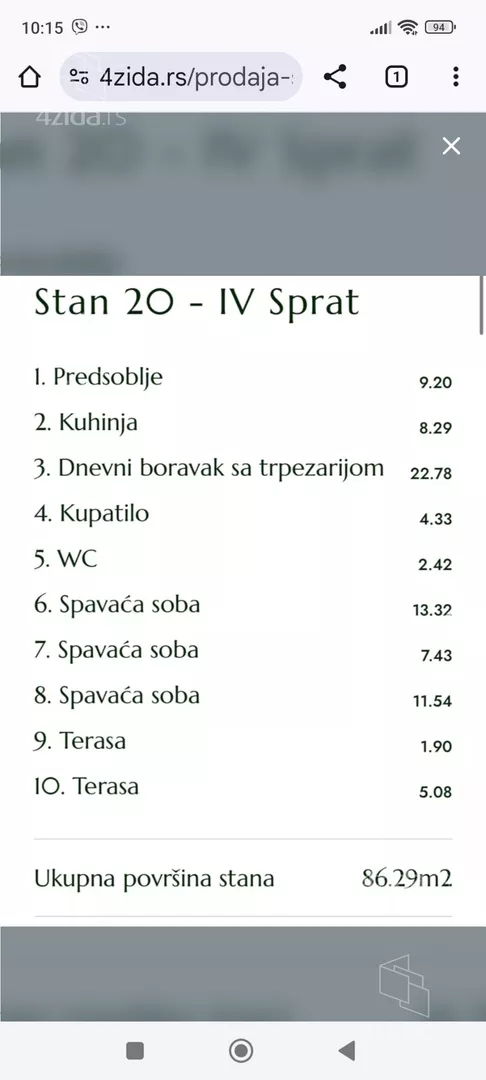 Troiposoban stan | 4zida