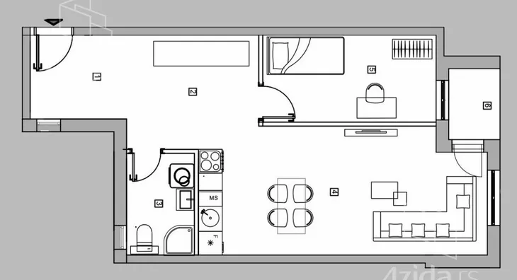 Jednoiposoban stan | 4zida