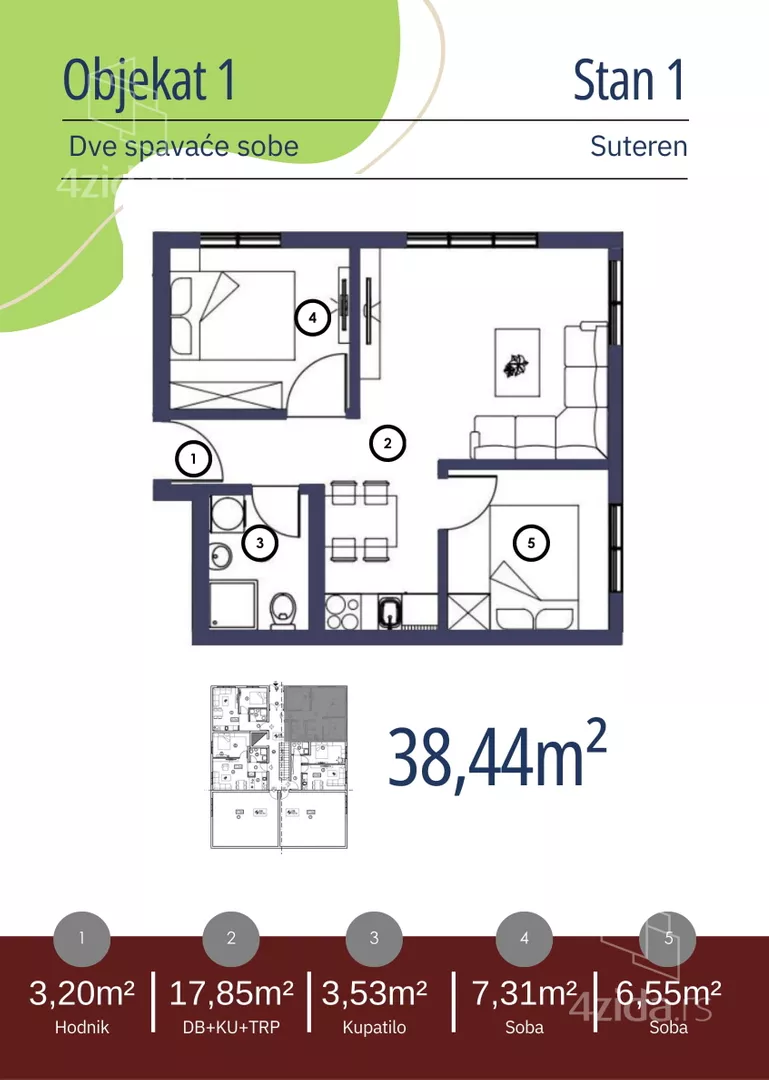 Dvosoban stan | 4zida