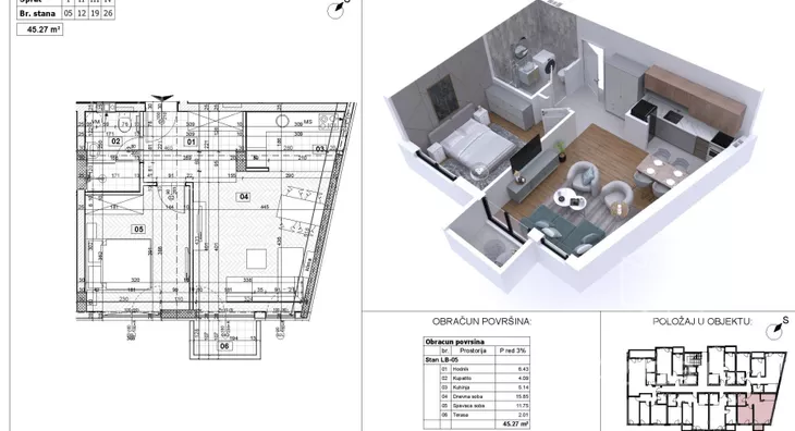 Dvosoban stan | 4zida