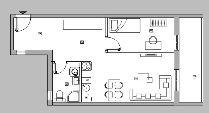 Jednoiposoban stan | 4zida