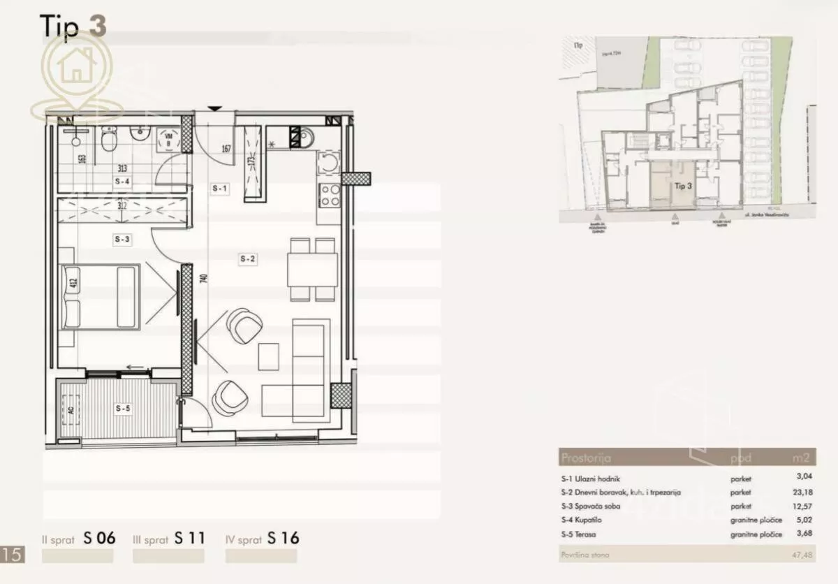 Jednoiposoban stan | 4zida