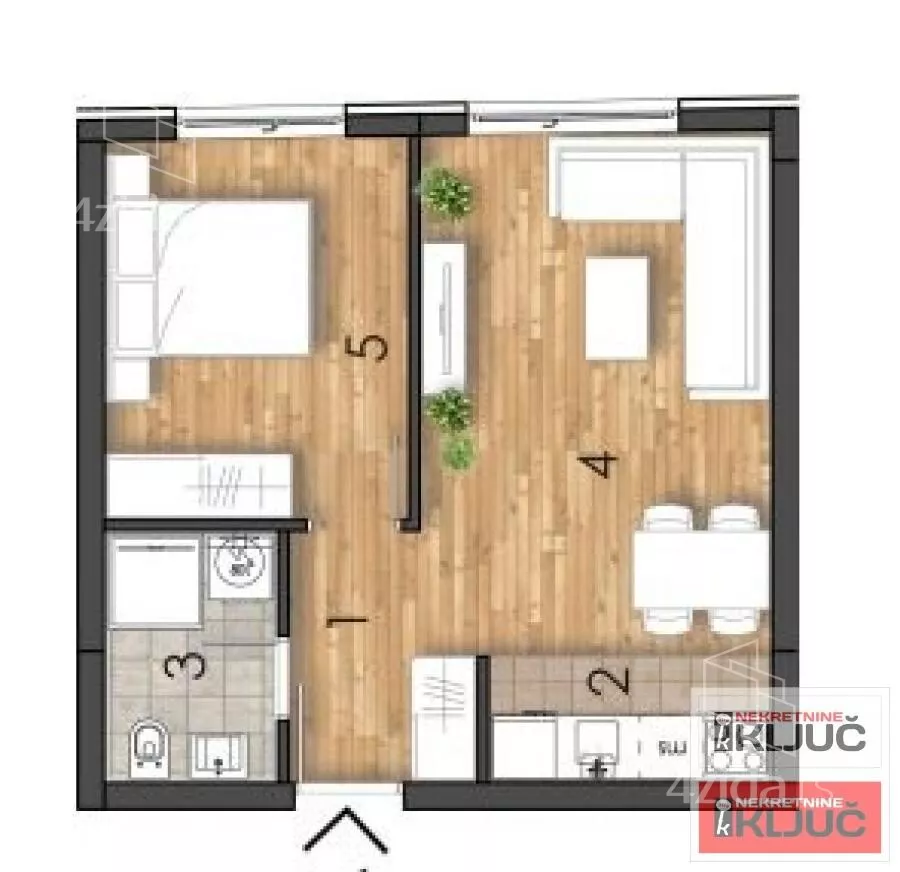 Jednoiposoban stan | 4zida