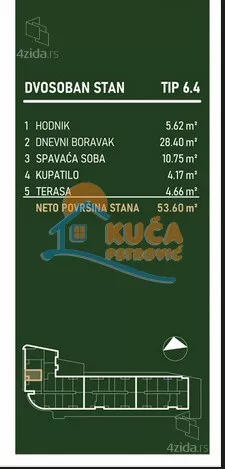 Dvosoban stan | 4zida