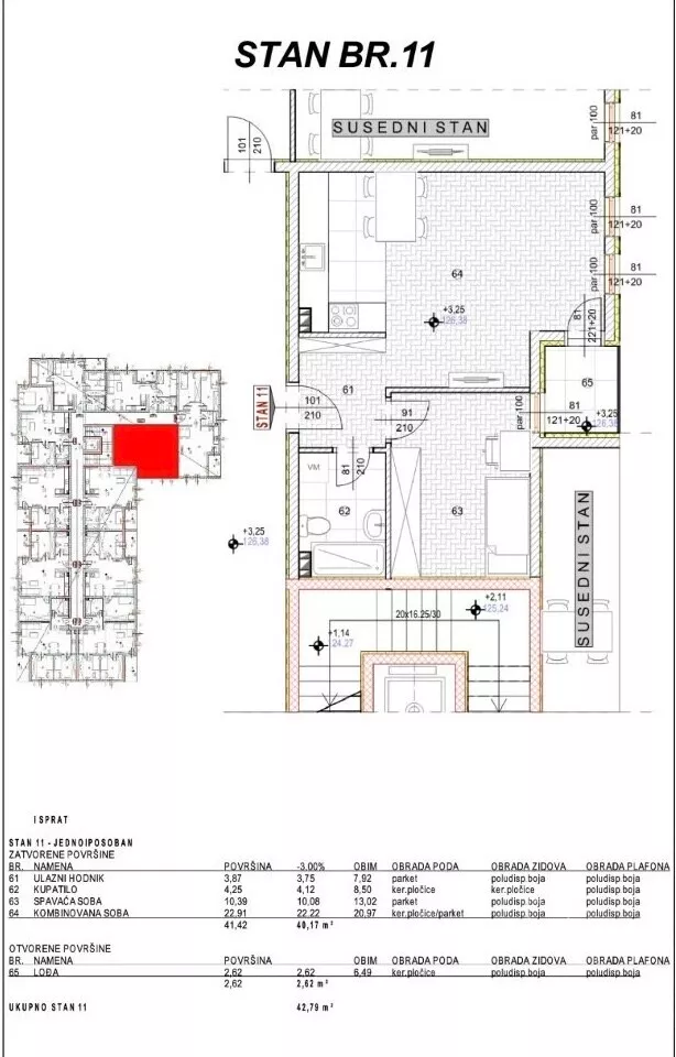 Jednoiposoban stan | 4zida