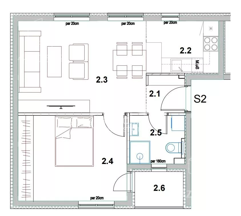 Jednoiposoban stan | 4zida