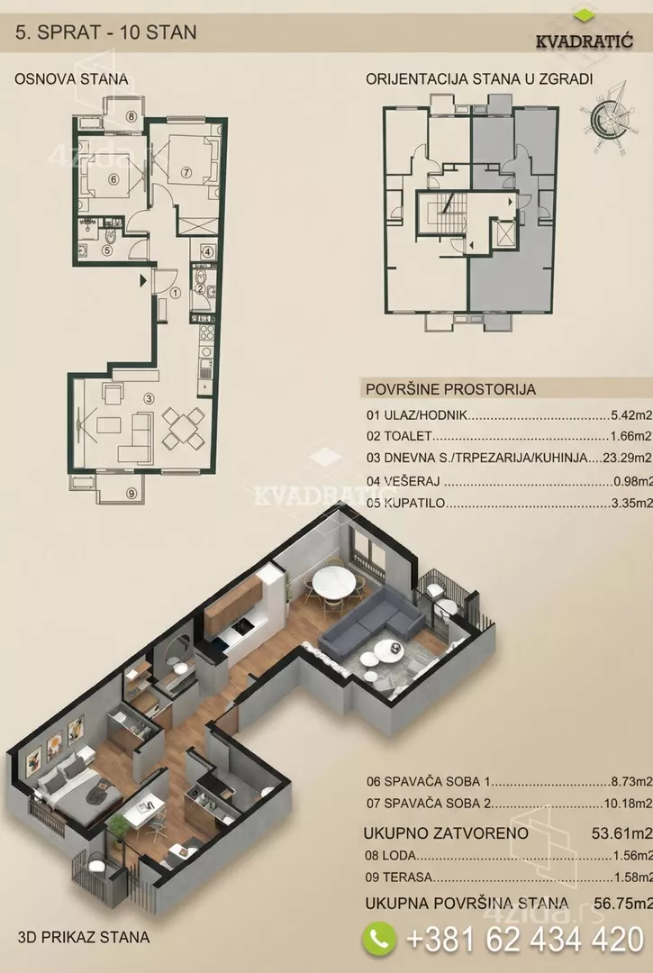 Trosoban stan | 4zida