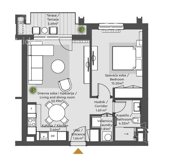 Dvosoban stan | 4zida