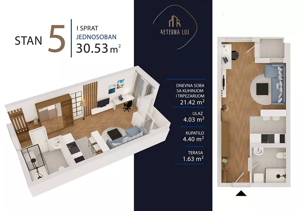 Jednosoban stan | 4zida