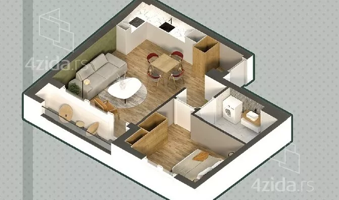 Jednoiposoban stan | 4zida