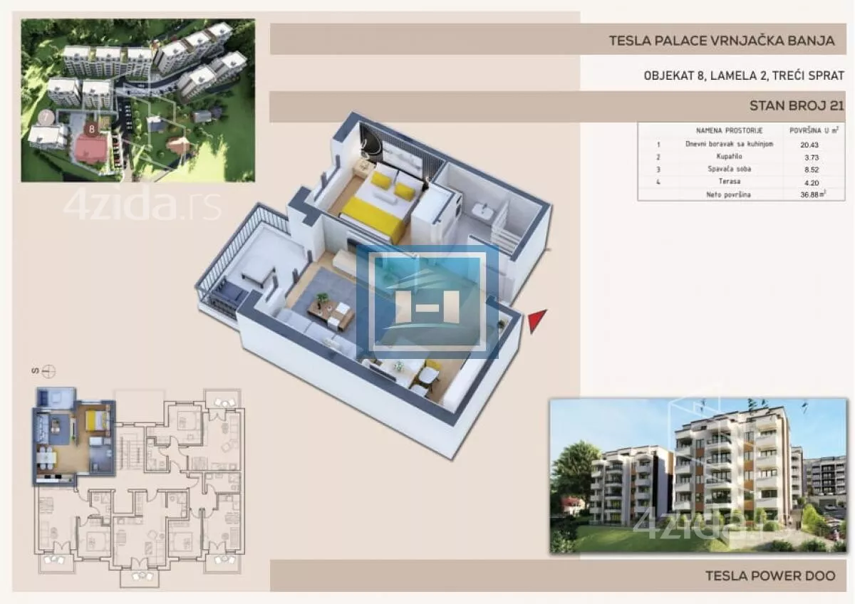 Jednosoban stan | 4zida