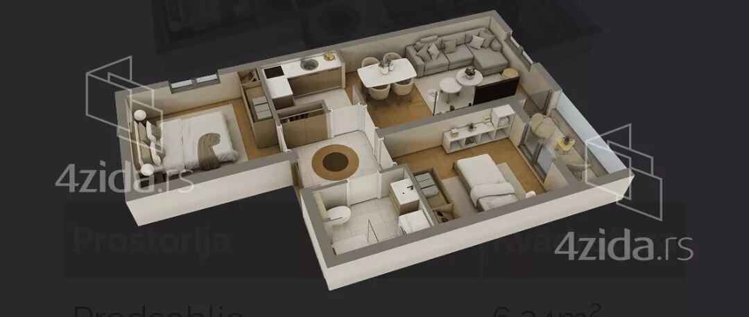 Dvosoban stan | 4zida