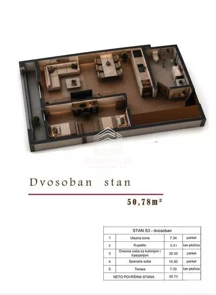 Dvosoban stan | 4zida