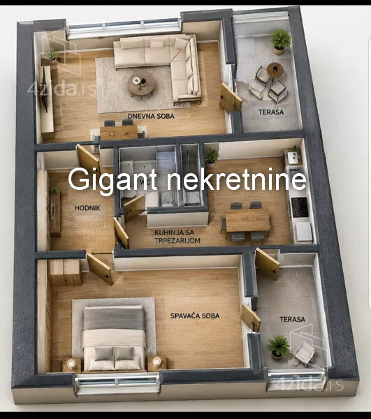 Jednoiposoban stan | 4zida