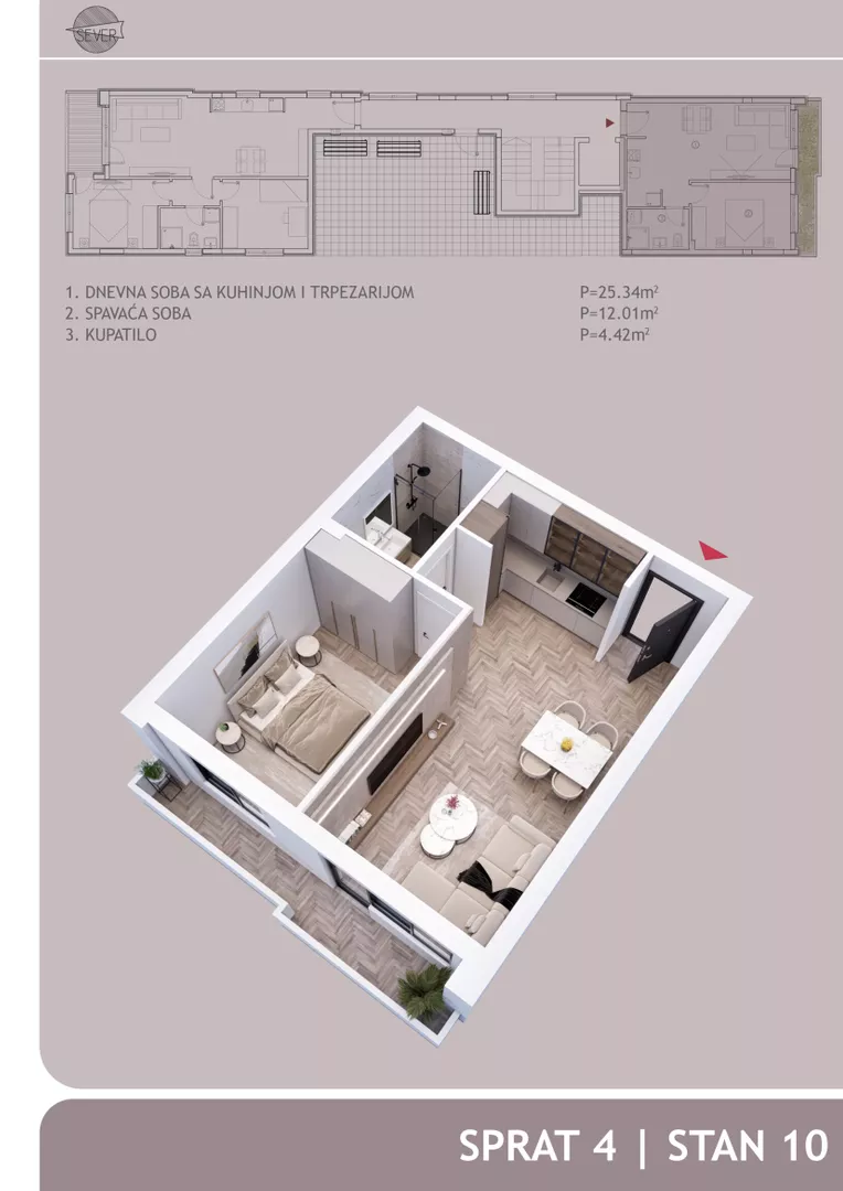 Jednoiposoban stan | 4zida