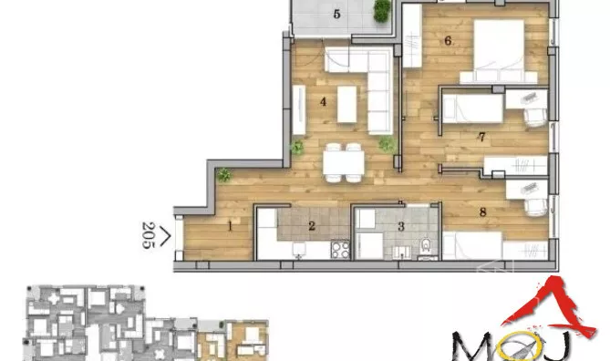 Troiposoban stan | 4zida