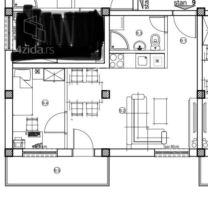 Jednoiposoban stan | 4zida