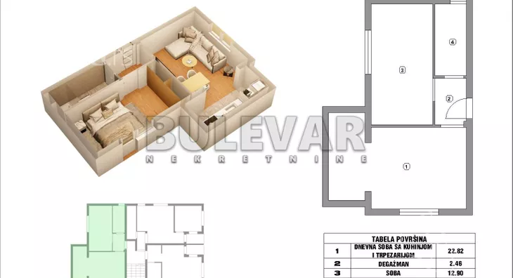 Jednoiposoban stan | 4zida