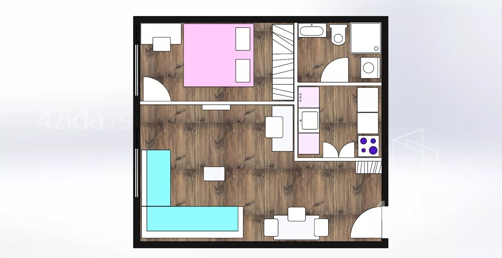 Jednoiposoban stan | 4zida