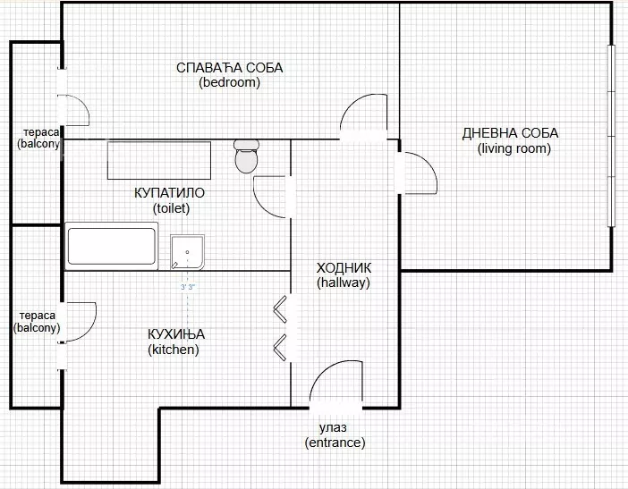 Dvosoban stan | 4zida