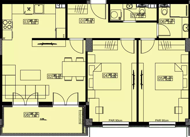 Trosoban stan | 4zida