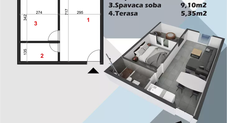 Dvosoban stan | 4zida