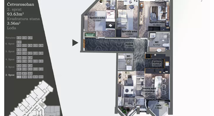 Četvorosoban | 4zida