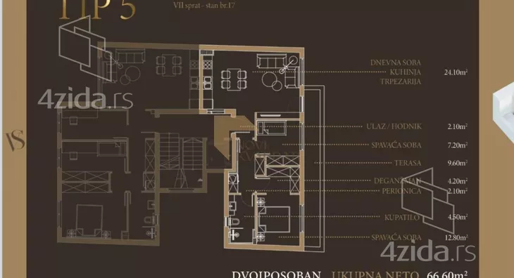 Trosoban stan | 4zida